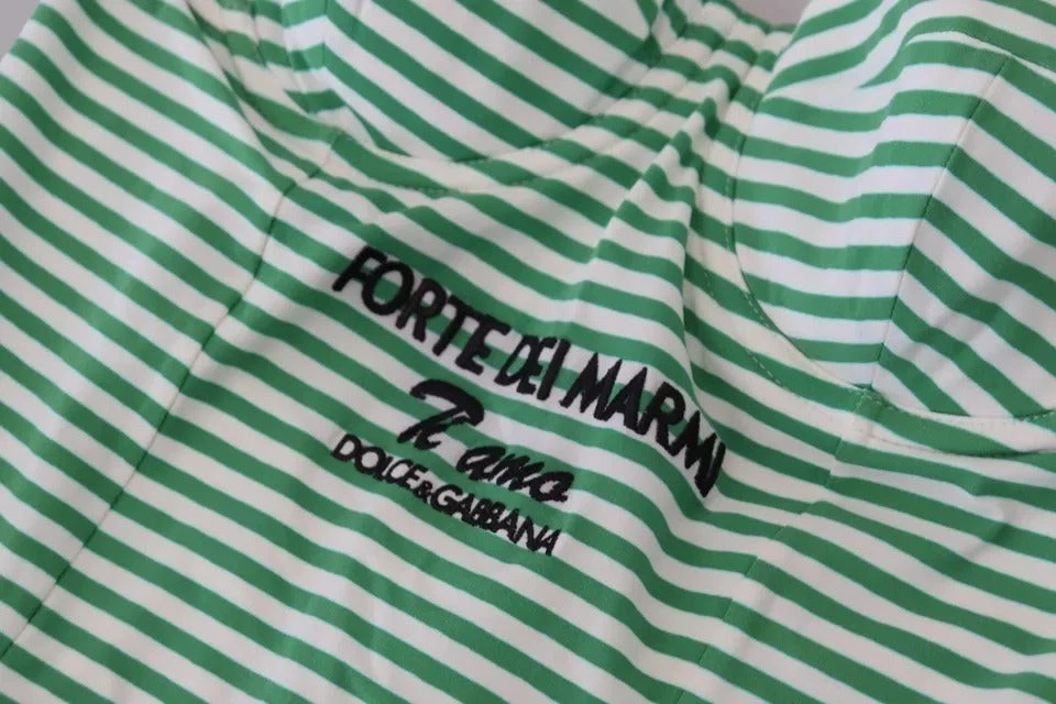 Traje de baño Dolce&Gabbana verde para mujer de nailon elástico a rayas traje de baño de una pieza IT 1 Foto 4 de 4