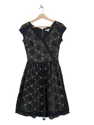 MANGO SUIT Cocktailkleid Damen Kleid Gr. DE 36 schwarz Elegant