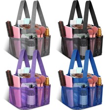 4 Pcs Mesh Shower Caddy Portable Large Quick Dry Shower Caddy Basket with Dee...