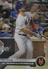 2021 TOPPS NOW # 546 PETE ALONSO 2 HR 3 RBI Provides Win New York Mets