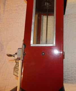 RED VINTAGE 1923 MASTER PENNY GUMBALL VENDING MACHINE