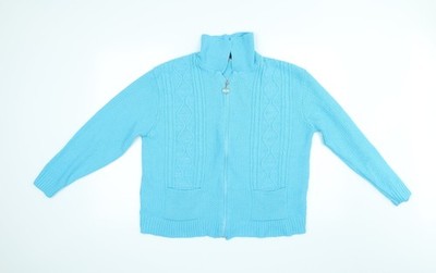 Glimpse Damen Strickjacke Pullover blau Größe 2XL