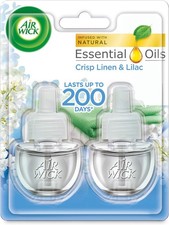 Image of Air Wick Plug-in Refill Air Freshener, Crisp Linen and Lilac Scent, 17ml