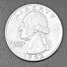 1952-P  25c SILVER  Washington Quarter  XF    (R001)