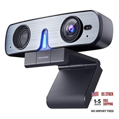 RC08 2K Webcam with Speaker, Webcam for PC, HD Web Cam RC08 Webcam with Speaker