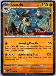 Lucario (Scarlet & Violet Stamp) 114/198 Holo Uncommon Promo