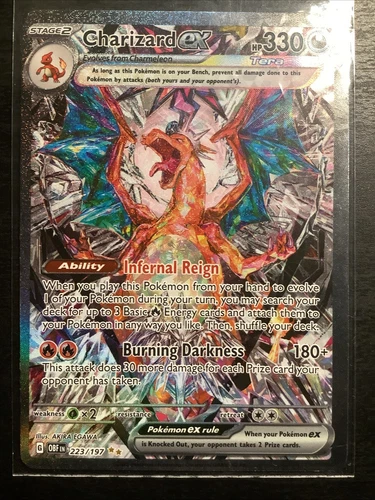Pokémon TCG Obsidian Flames Charizard EX Holo Double Rare 223/197