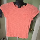 Old Navy Girls Pink Softest Tee Heart Accent Crew Neck Short Sleeve Size M (8) — photo 1