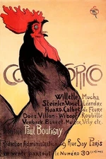 ROOSTER COCORICO FRENCH MAGAZINE ARTISTS OF ART NOUVEAU VINTAGE POSTER REPRO