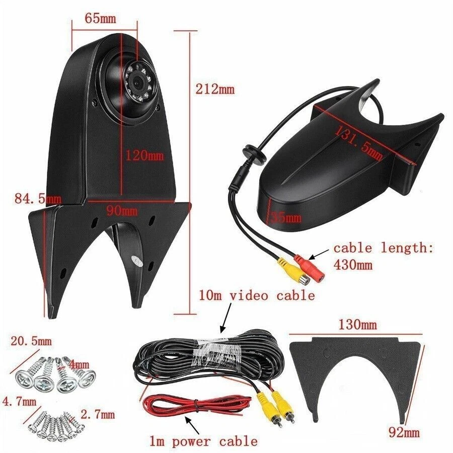 VAN 170° CMOS Rear View Backup Camera IP68 For Mercedes benz Sprinter VW Crafter Foto 4 de 4