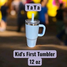 YaYa My First Tumbler Mini Kids 12oz - Blue - Spill Proof Reusable Straw