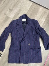 Vintage Christian Dior 100 Wool Blazer With Shoulder Pads - Petites Size 2