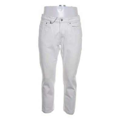 H&M, Jeans, Größe: 31/32, REGULAR TAPERED CROPPED, Weiß, Baumwolle #Jva