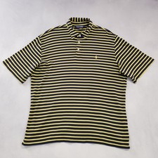 Polo Golf Ralph Lauren Polo Shirt Men's Large Blue Yellow Striped Pima Cotton