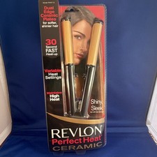 Alisadora de cerámica ajustable vintage 2007 Revlon Perfect Heat 1 1/2 pulgada RV071C