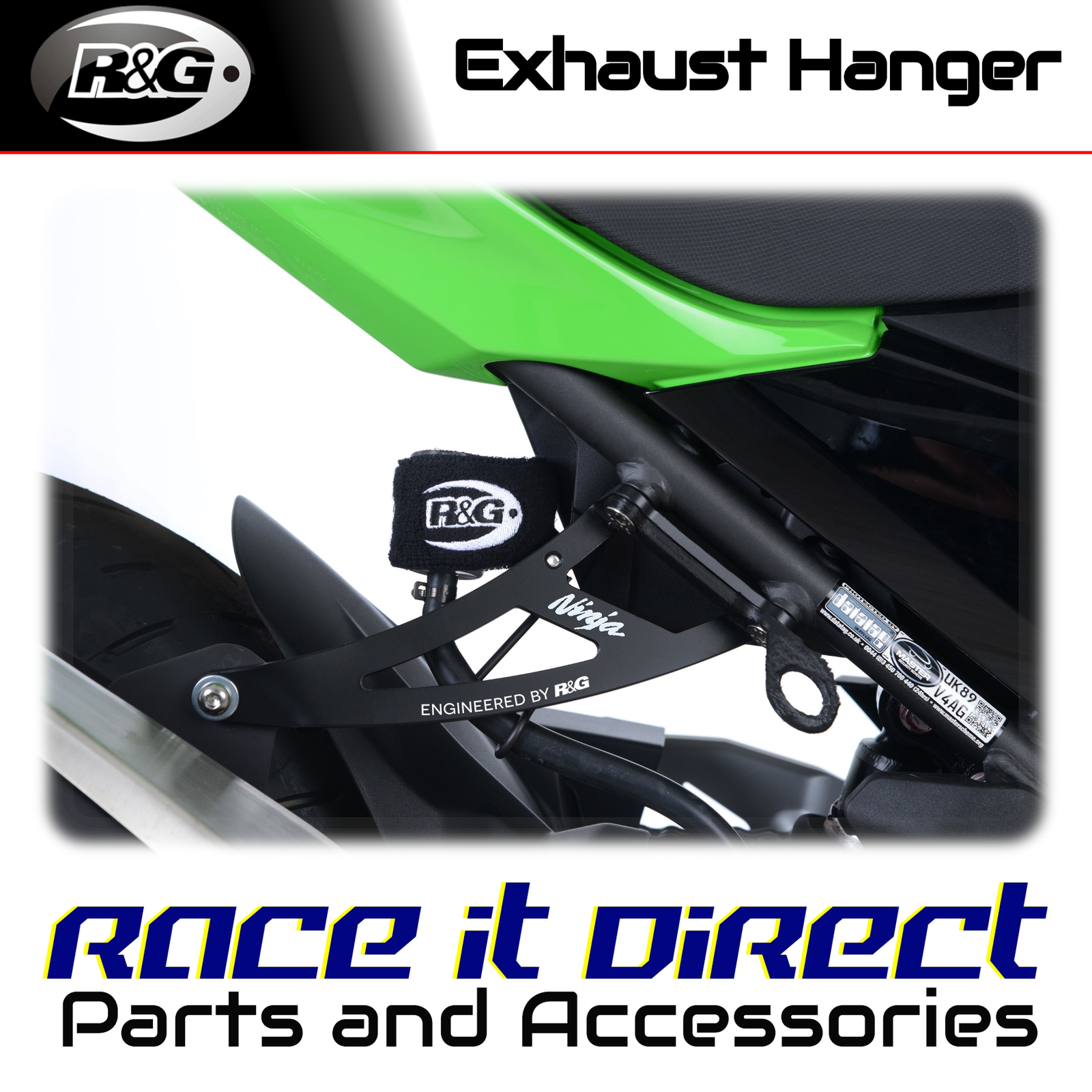 Exhaust Hangers for Kawasaki Ninja 400 2018-2026 R&G