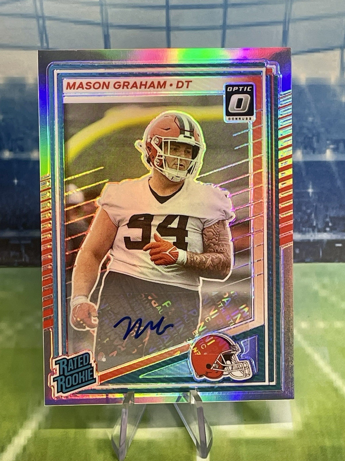 2025 Panini Donruss Optic Preview Mason Graham Rated Rookie Silver Auto RC #340