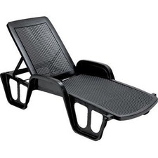 LETTINO POOL IMPILABILE PROGARDEN - PP ANTRACITE CM 71X192 H.CM 46