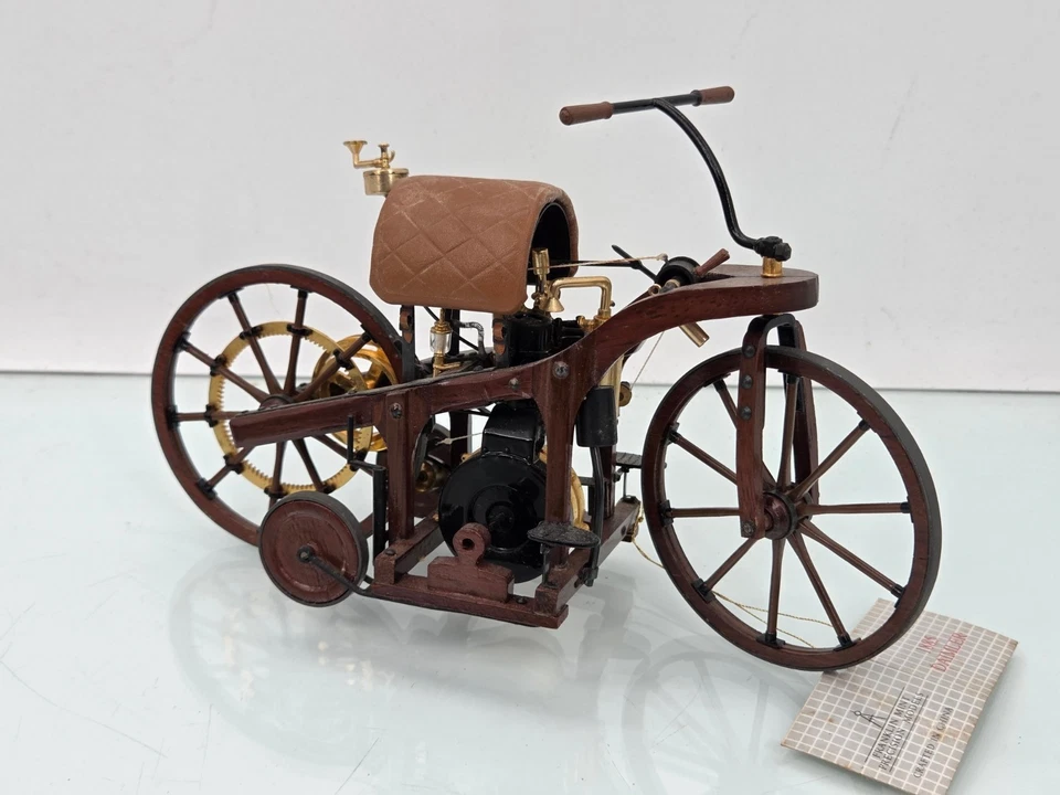 2 Franklin Mint 1885 Daimler Single Track Vehicle Set Tag Bike Bicycle Vintage - Image 4 of 4