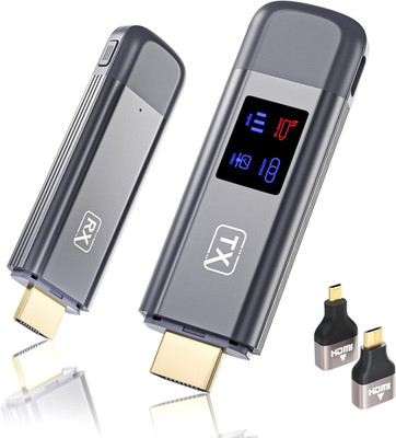 Wireless HDMI Transmitter and Receiver, Wireless HDMI Extender, 4K Decode 1080P 