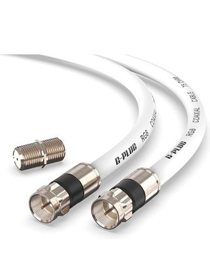 G-PLUG 20FT RG6 Coaxial Cable Connectors Set - High-Speed Internet, Broadband an