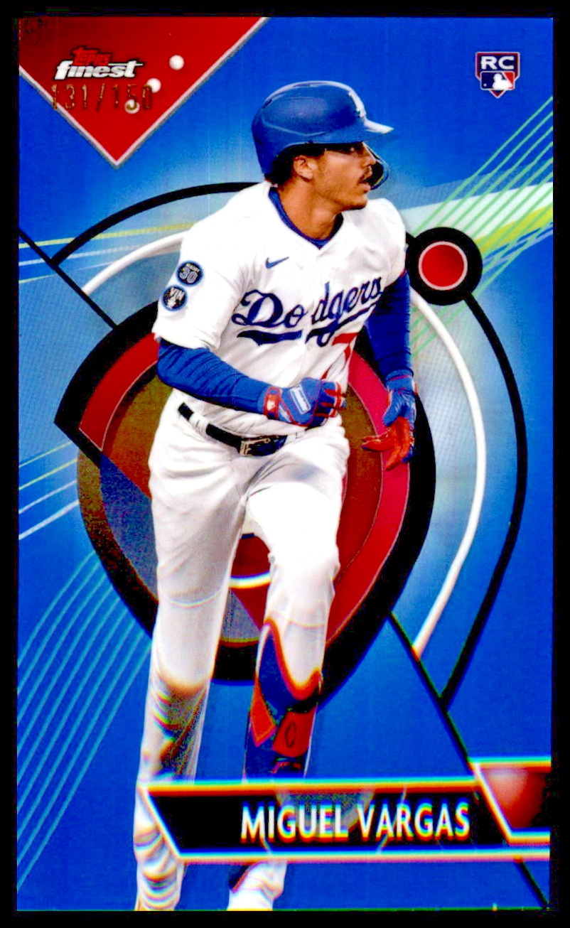 2023 Topps Finest - Miguel Vargas #33 Blue Refractor /150 (RC)