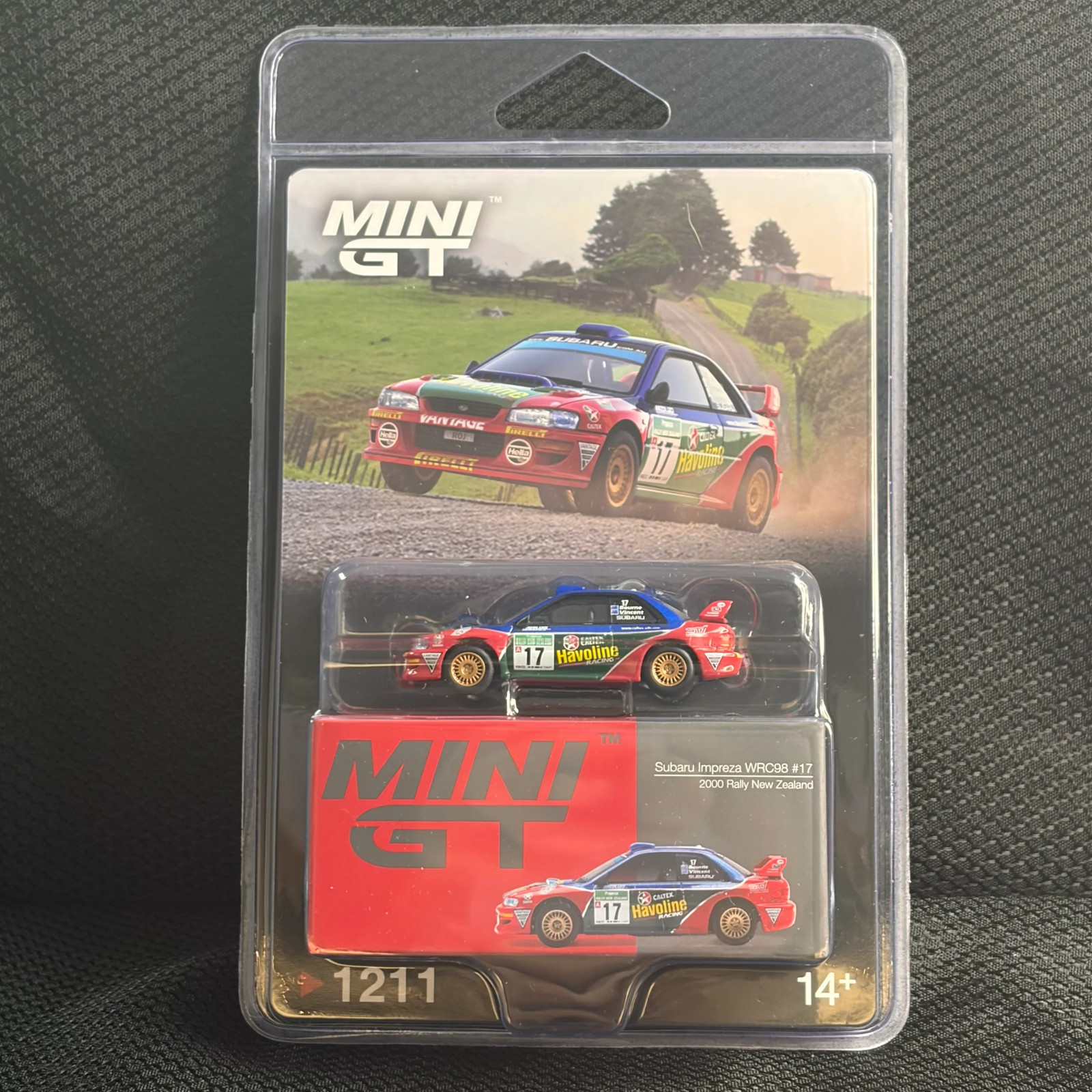 MINI GT #1211 Subaru Impreza WRC98 #17 2000 Rally New Zealand