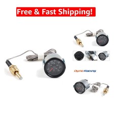 2 Dual-scale Mechanical Water Temperature Gauge For 12v Vehicles - Yellow Led