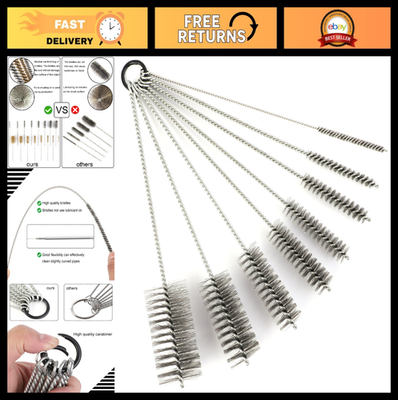 #ad 12quot; Pipe Cleaning Brush Set Stainless Steel Bristles 8 Sizes for Bottles Tub $42.89