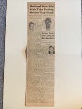 Dick Drott Moe Drabowsky Lee MacPhail 1960 Sporting News Baseball 4X16 Panel