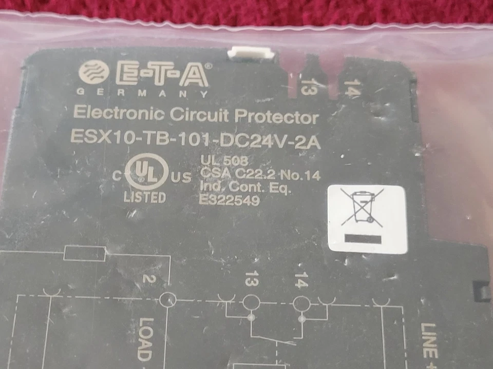 ETA ESX10-TB-101-DC24V-2A ELECTRONIC CIRCUIT PROTECTOR - Image 4 of 4