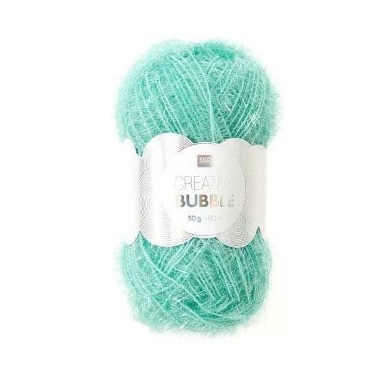 Knitting Wool Creative Bubble Sponge Bright Coloured Washable Yarn Neon Aqua