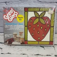 Vintage Stained Glass Projects Kit New Starter Kit Strawberry Butterfly Holidays