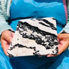 7.87LB Natural Zebra Stone Quartz Crystal Mineral Specimen Healing 1966