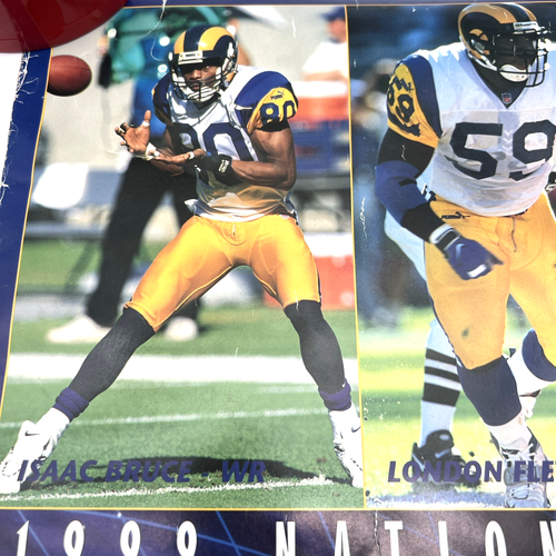ST. LOUIS RAMS "CHAMPIONS" SUPER BOWL COMMEMORATIVE POSTER - COSTACOS 2000 - Picture 2 of 11