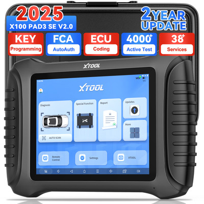 2025 XTOOL Key Programmer X100 PAD3 SE V2.0 Full System Scanner FCA E.CU Coding