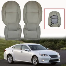 Driver Passenger Bottom & Top Leather Seat Cover Gray For 2007-2012 Lexus ES350