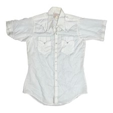 Vintage 1970s Rockmount Ranch Wear White Western Short Sleeve True Vintage Shirt