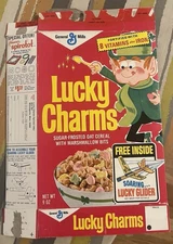 1972 General Mills Lucky Charms Cereal Box
