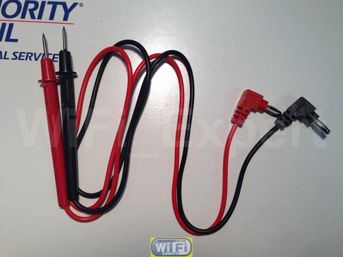 1x Right-Angle Banana to Test Leads for Digital MultiMeter, VOM with Plugs 2' US - 第 1/2 張圖片