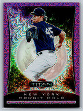 Gerrit Cole 2020 Panini Chronicles Titan Purple Mojo /75 #26 New York Yankees