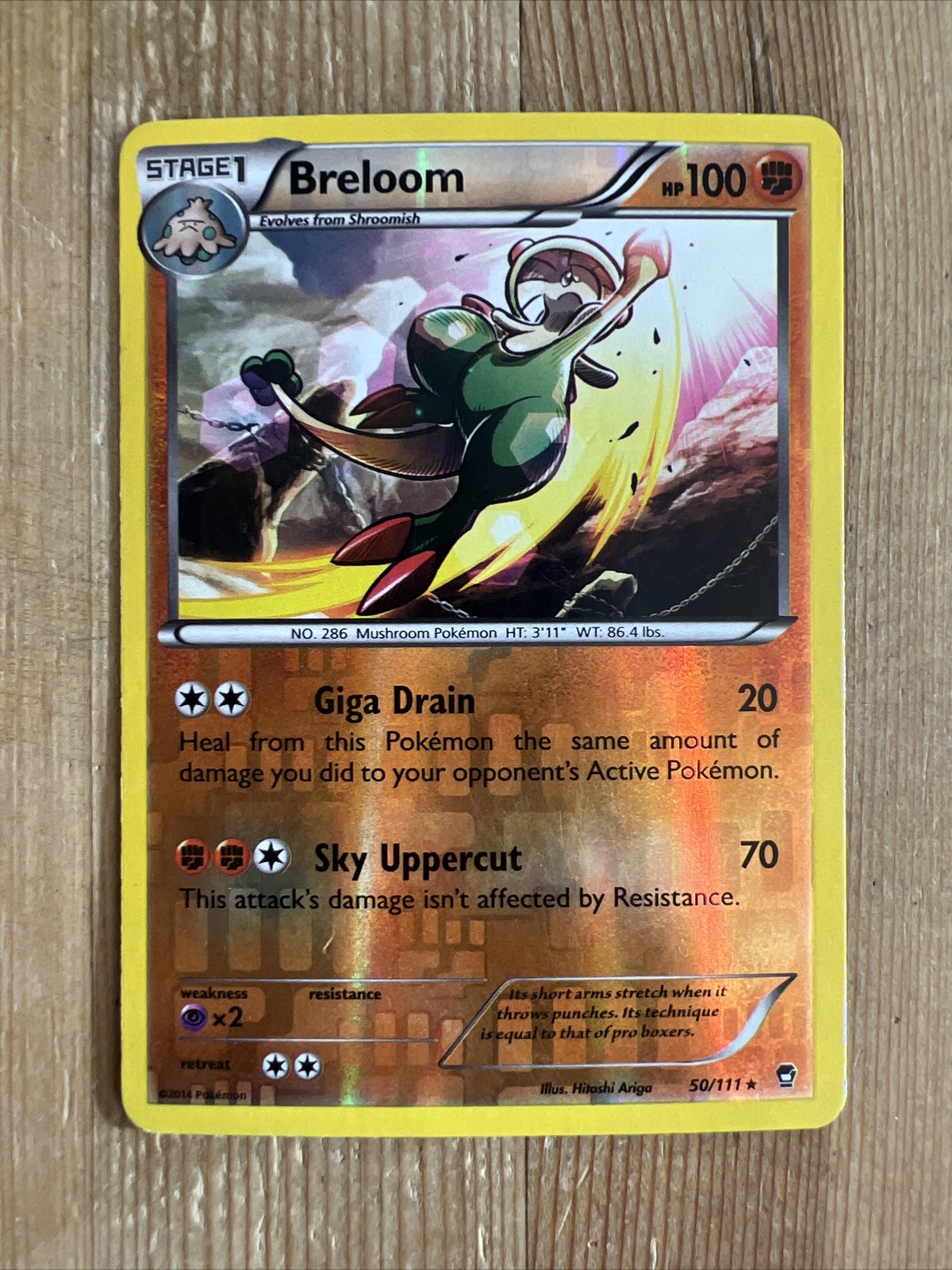 Breloom - 50/111 - Rare - Reverse Holo LP, English Pokemon Furious Fists