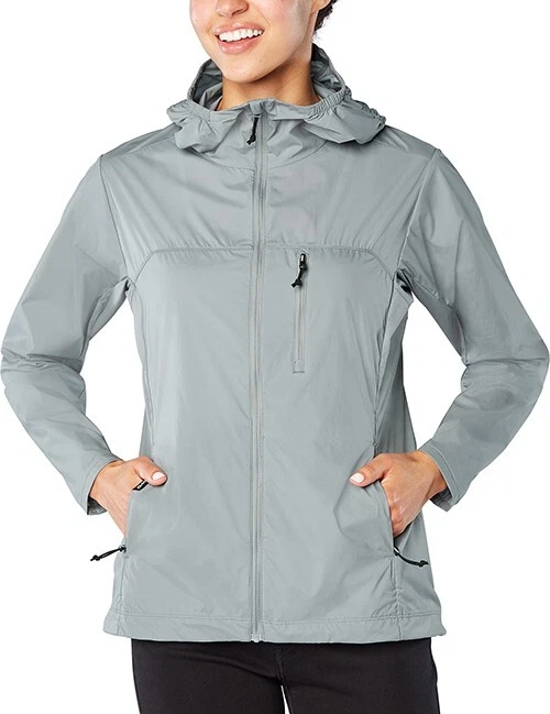 Dakine Reserve Full Zip Windbreaker Jacket Womens Medium Lead Blue
