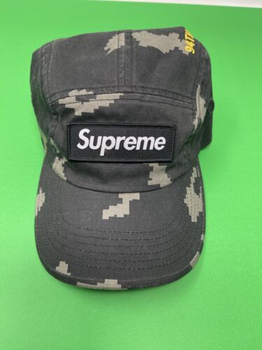 6 PANEL SUPREME ARABIC LOGO NAVY CAP HAT CAPS CASQUETTE CAMP NEW YORK  AUTHENTIC