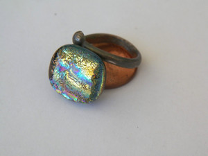 VNTG STERLING SILVER MULTICOLOR STONE ONE SIZE FOR ALL RING