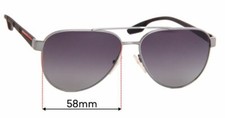 SFx Replacement Sunglass Lenses fits Prada SPS54T - 58mm Wide