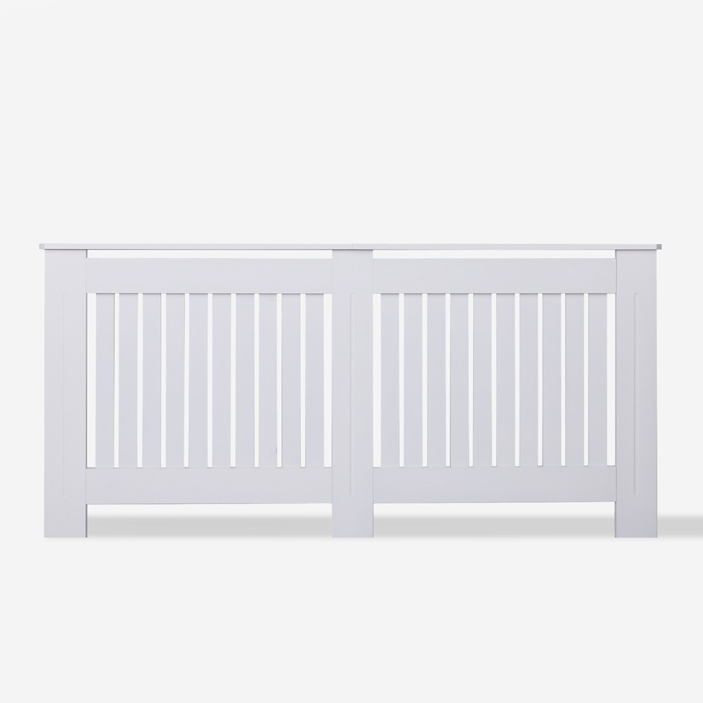 Cubreradiador de madera blanca cubrecalefactor 172 x 19 x 81,5 h Heeter XXL