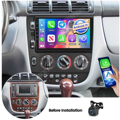 2+64GB Android Autoradio Navi GPS für Mercedes-Benz M-Klasse W163 ML 350 320