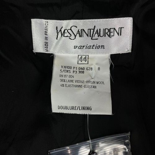 Women’s Wool Blazer Jacket Yves Saint Laurent Vintage Size 44 - Picture 5 of 6