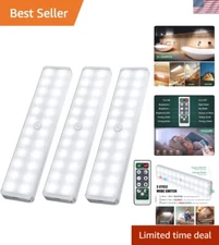 Pure White 24-LED Under Cabinet Night Light with USB Recharge and Remote Control